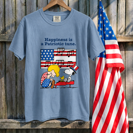 Comfort Colors Happiness is a Patriotic Tune Music Lover T-Shirt