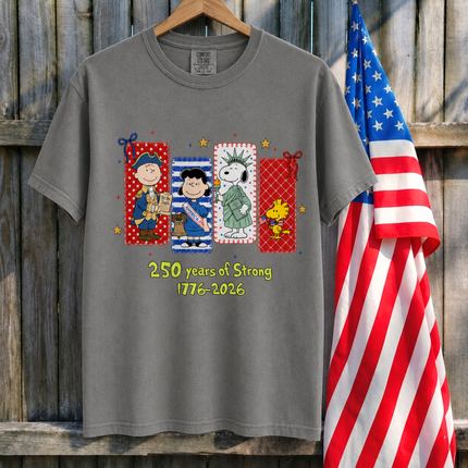 Comfort Colors 250 Years of Strong Historical Patriotic Friends T-Shirt