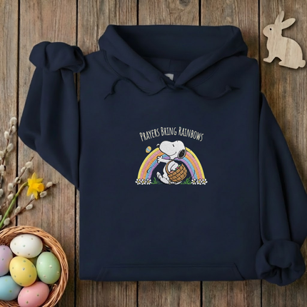 Prayers Bring Rainbows Embroidered Hoodie