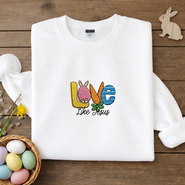 Love Like Jesus Embroidered Sweatshirt
