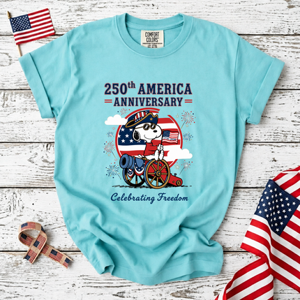 Comfort Colors 250th America Anniversary Celebrating Freedom Cannon T-Shirt