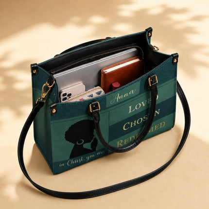 Personalized Loved Chosen Redeemed Leather Handbag