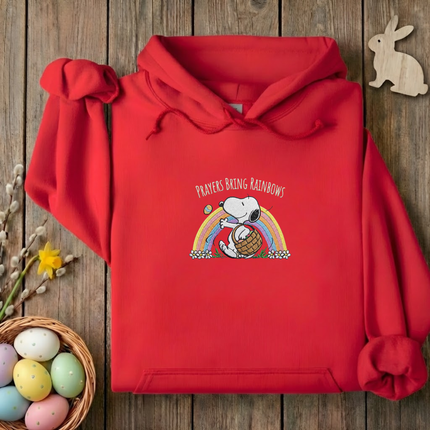 Prayers Bring Rainbows Embroidered Hoodie