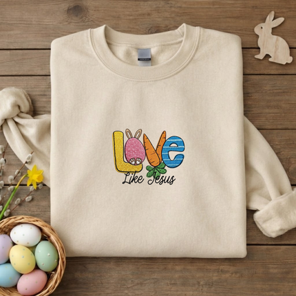 Love Like Jesus Embroidered Sweatshirt