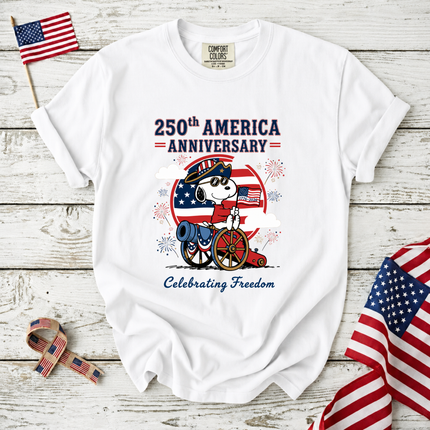 Comfort Colors 250th America Anniversary Celebrating Freedom Cannon T-Shirt