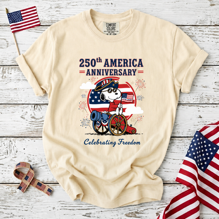Comfort Colors 250th America Anniversary Celebrating Freedom Cannon T-Shirt