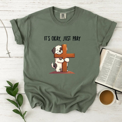 Comfort Colors Just Pray Christian Dog T-Shirt