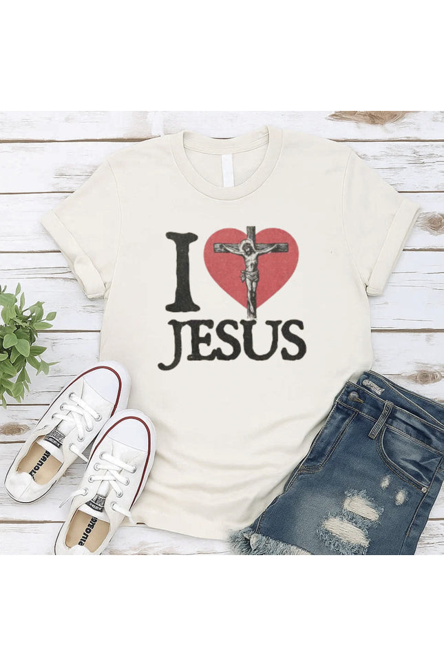 Comfort Colors I Love Jesus Graphic Tee