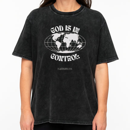 God Is in Control Globe Tee