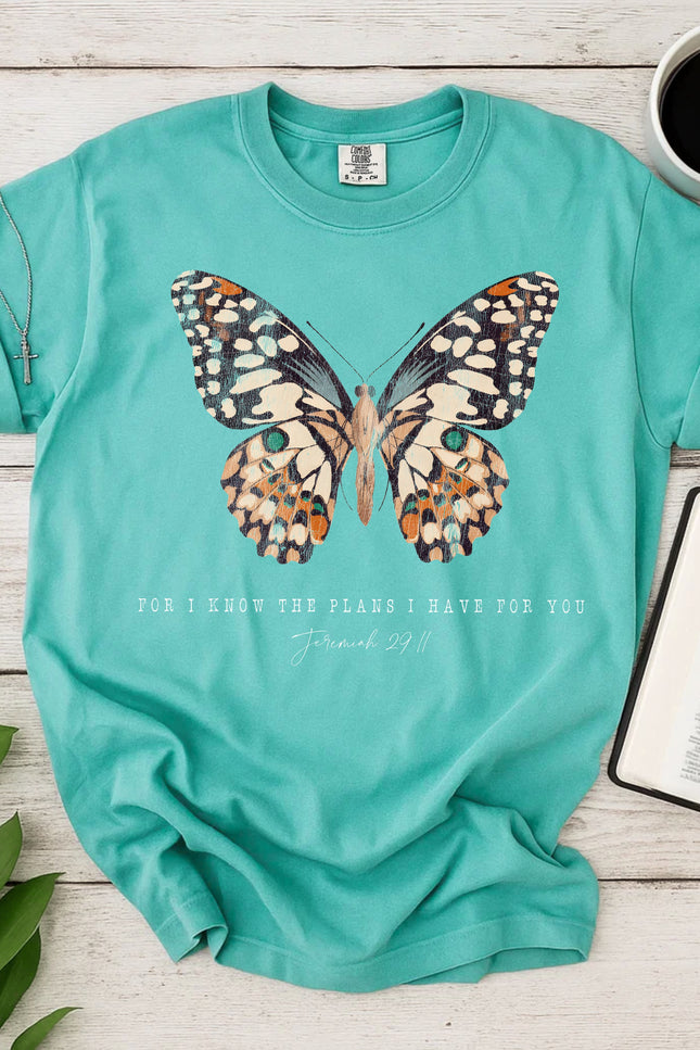 Comfort Colors Butterfly Jeremiah 29:11 Christian T-Shirt