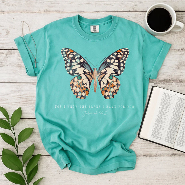 Comfort Colors Butterfly Jeremiah 29:11 Christian T-Shirt