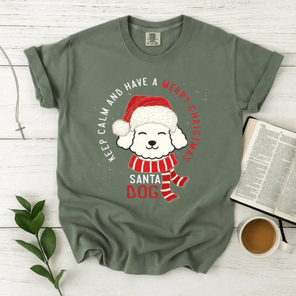 Comfort Colors Santa Dog T-Shirt