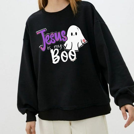 Jesus Is My Boo Sweatshirt - Funny Faith Graphic Crewneck