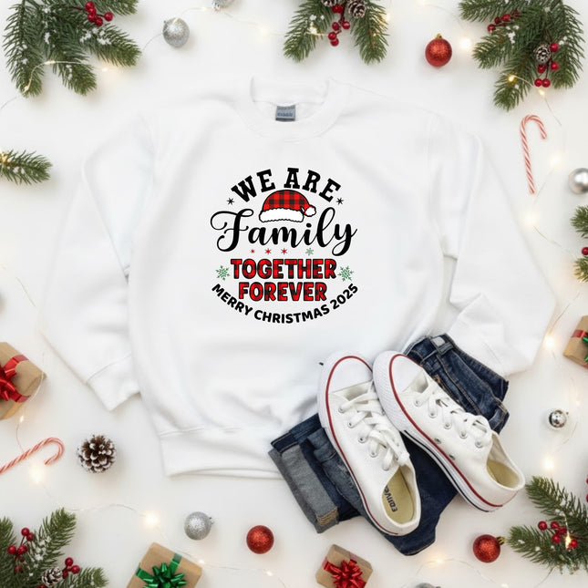 We are family Christmas Sweatshirt for Kids