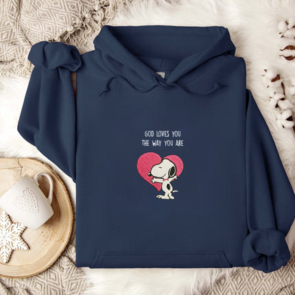 God Loves You Embroidered Hoodie