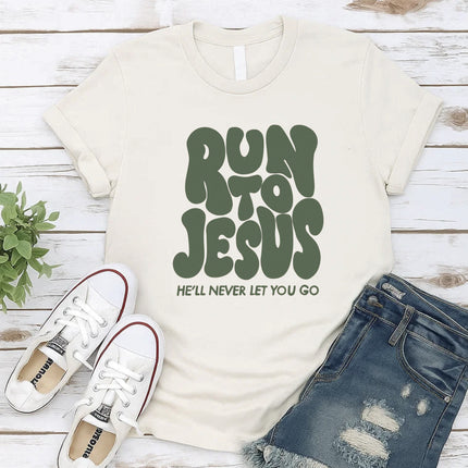 Comfort Colors “Run to Jesus” Christian T-Shirt
