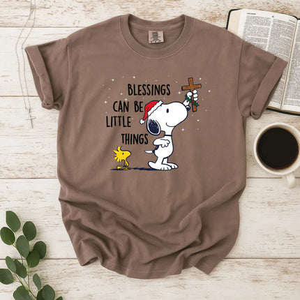 Blessings Can Be Little Things Snoopy Comfort Color T-Shirt