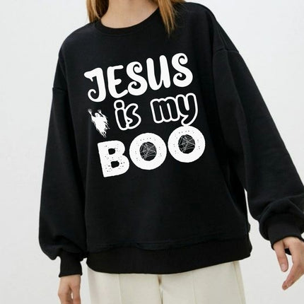 Jesus Is My Boo Sweatshirt - Christian Ghost Halloween Pullover