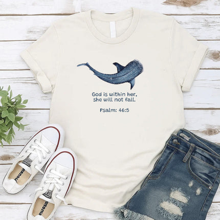 Comfort Colors God Is Within Her She Will Not Fall Christian T-Shirt
