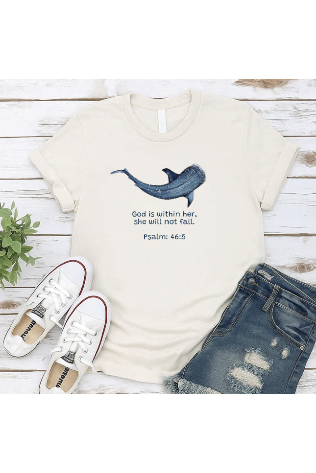 Comfort Colors God Is Within Her She Will Not Fall Christian T-Shirt