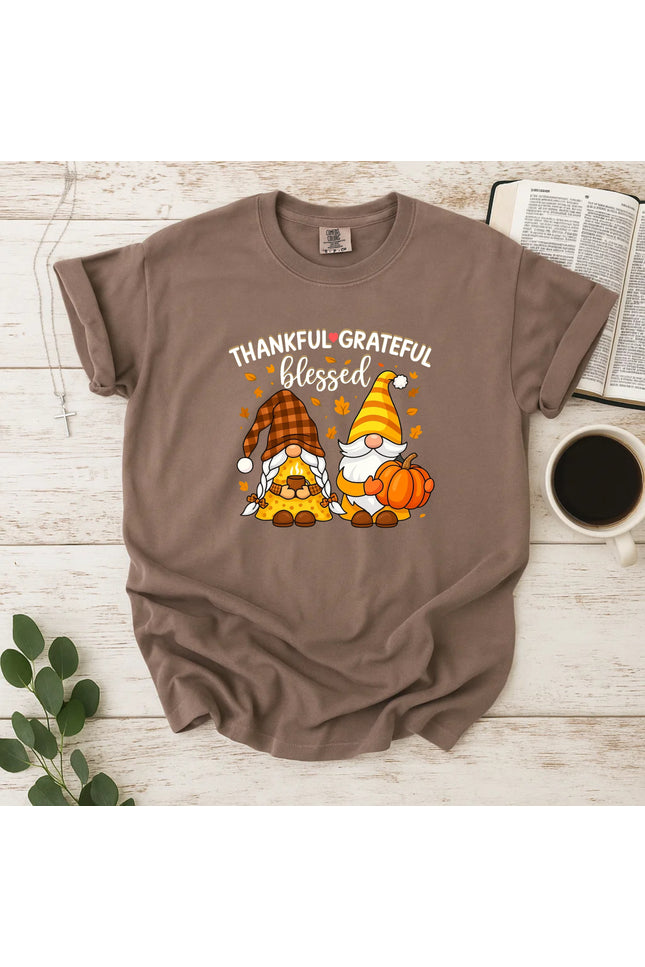 Comfort Colors Thankful and Grateful Thanksgiving T-Shirt