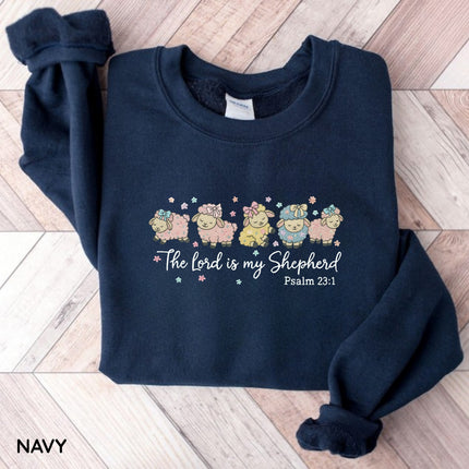 The Lord Is My Shepherd Embroidery Sweatshirt