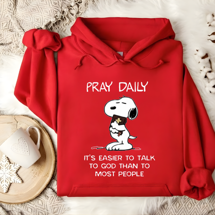 Pray Daily It's Easier Hoodie