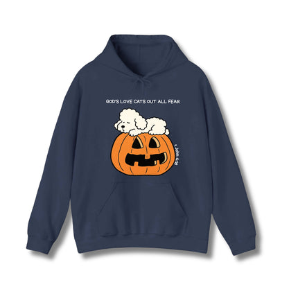 God's Love Cats Out All Fear Gildan Hoodie