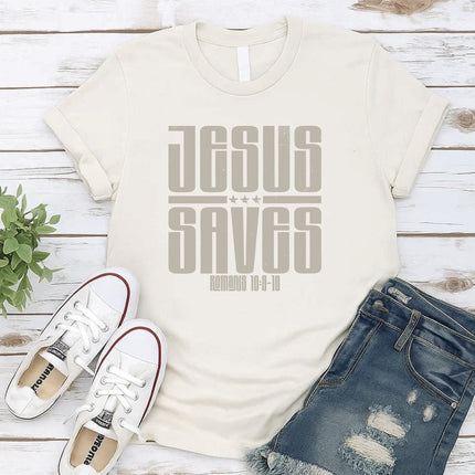 Comfort Colors “Jesus Saves” Christian Graphic T-Shirt