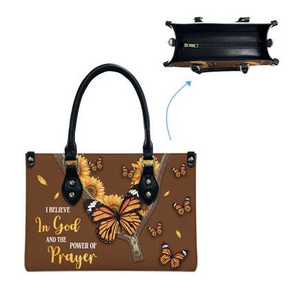 Believe In God Leather Handbag