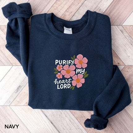 Furify My Heart Lord Embroidery Sweatshirt