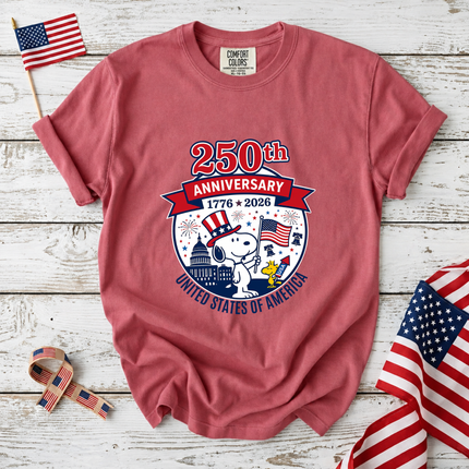 Comfort Colors 250th Anniversary United States of America Snoopy T-Shirt