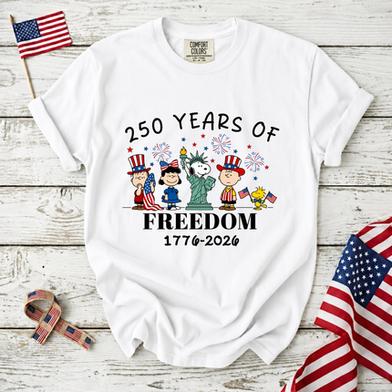 Comfort Colors 250 Years of Freedom Historical Patriotic Friends T-Shirt