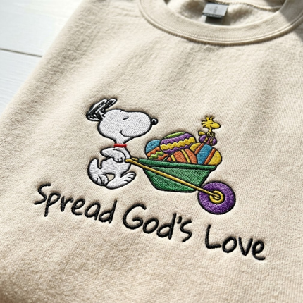 Spread God's Love Embroidered Sweatshirt