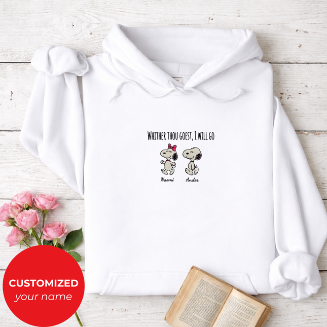 Whither Thou Goes I Will Go Embroidered Hoodie
