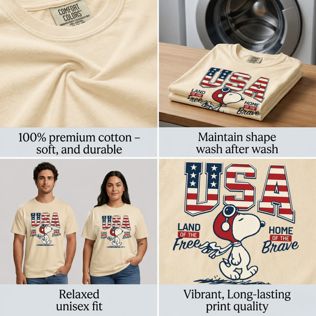 Comfort Colors USA Land Of The Free T-Shirt