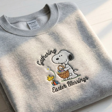 Gathering Easter Blessings Embroidered Sweatshirt