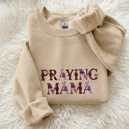 Praying Mama Embroidered Sweatshirt