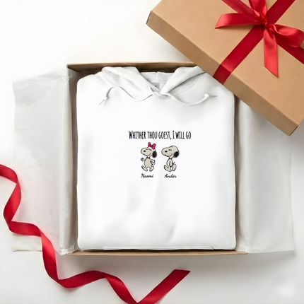 Whither Thou Goes I Will Go Embroidered Hoodie