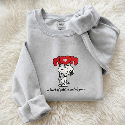 Mom's Golden Grace Embroidered Sweatshirt