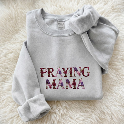 Praying Mama Embroidered Sweatshirt