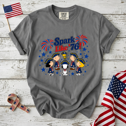 Comfort Colors Spark Like '76 Patriotic Snoopy Historical Friends T-Shirt