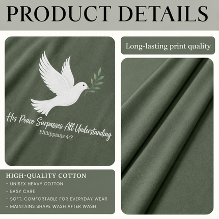 Comfort Colors His Peace Surpasses All Understanding Dove T-Shirt