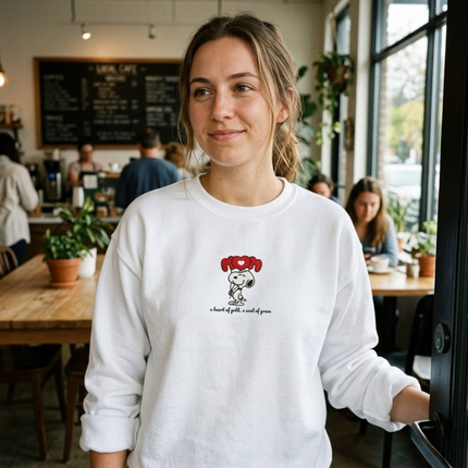 Mom's Golden Grace Embroidered Sweatshirt