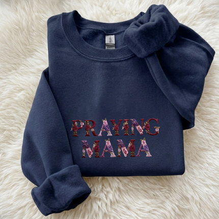 Praying Mama Embroidered Sweatshirt