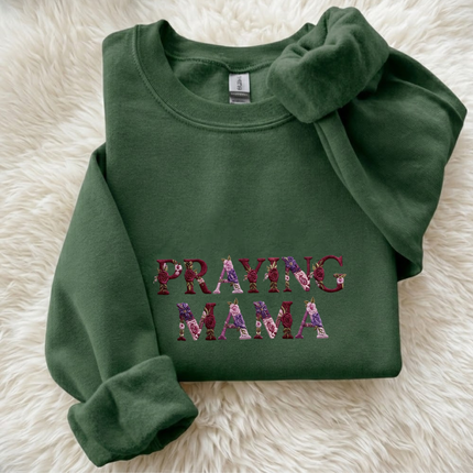 Praying Mama Embroidered Sweatshirt