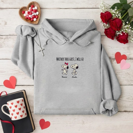 Whither Thou Goes I Will Go Embroidered Hoodie