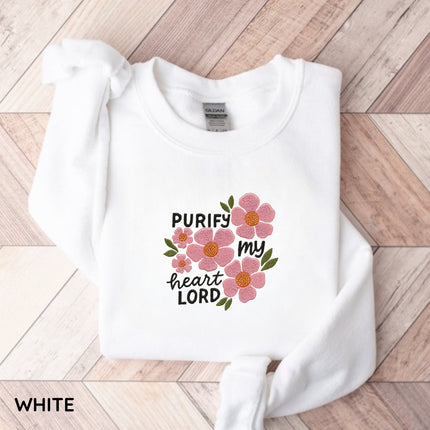 Furify My Heart Lord Embroidery Sweatshirt