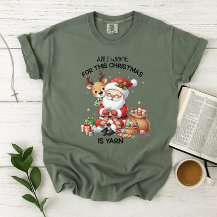Comfort Colors Knitting Santa T-Shirt
