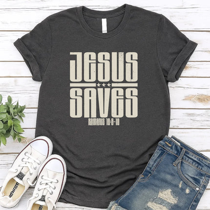 Comfort Colors “Jesus Saves” Christian Graphic T-Shirt